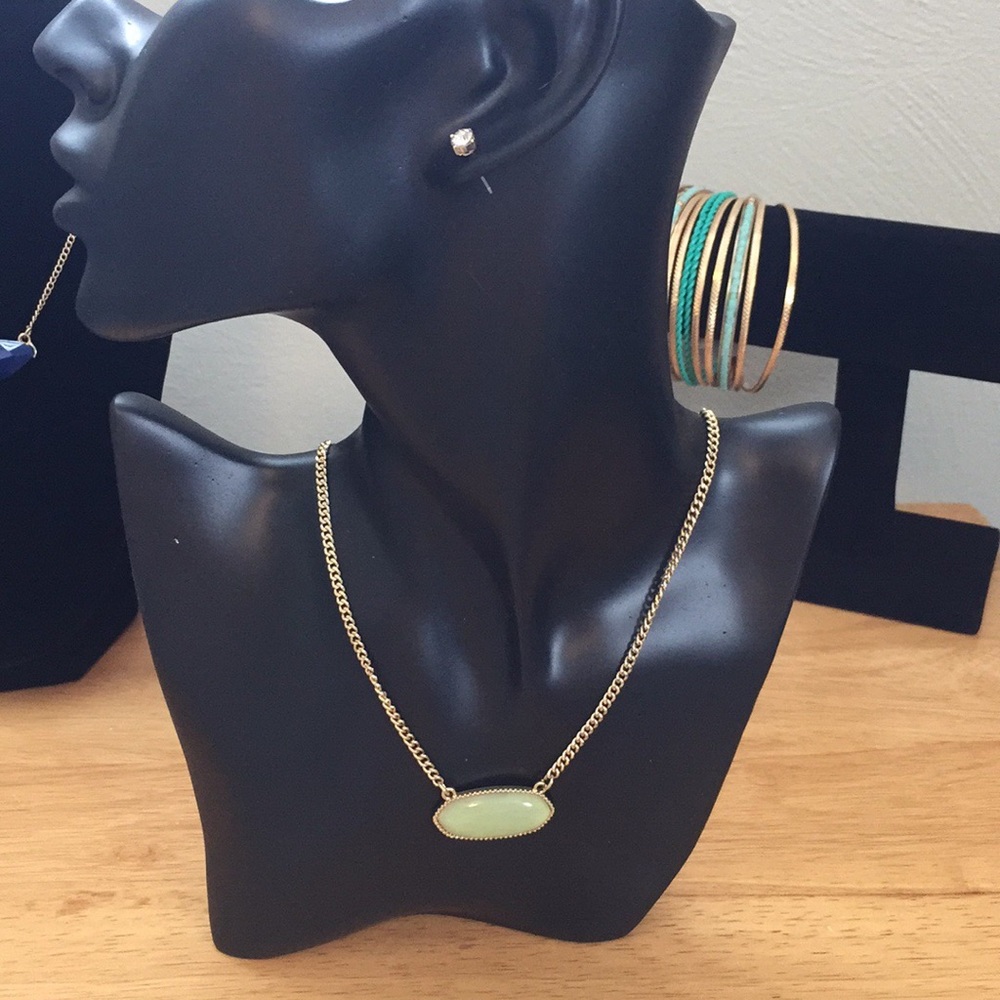 Mint Green Pendant Necklace